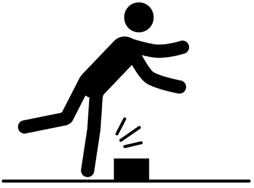 clipart of people tripping